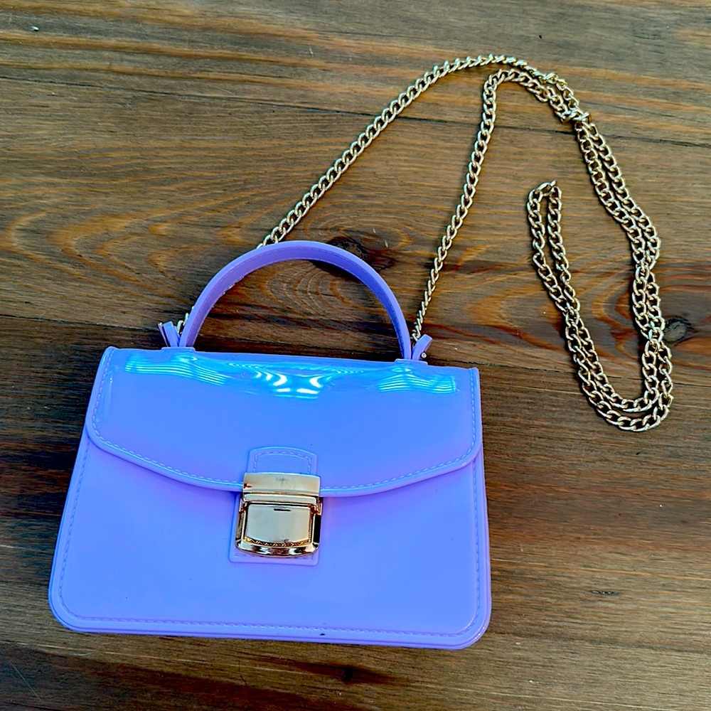 Mini rubber cross body purse